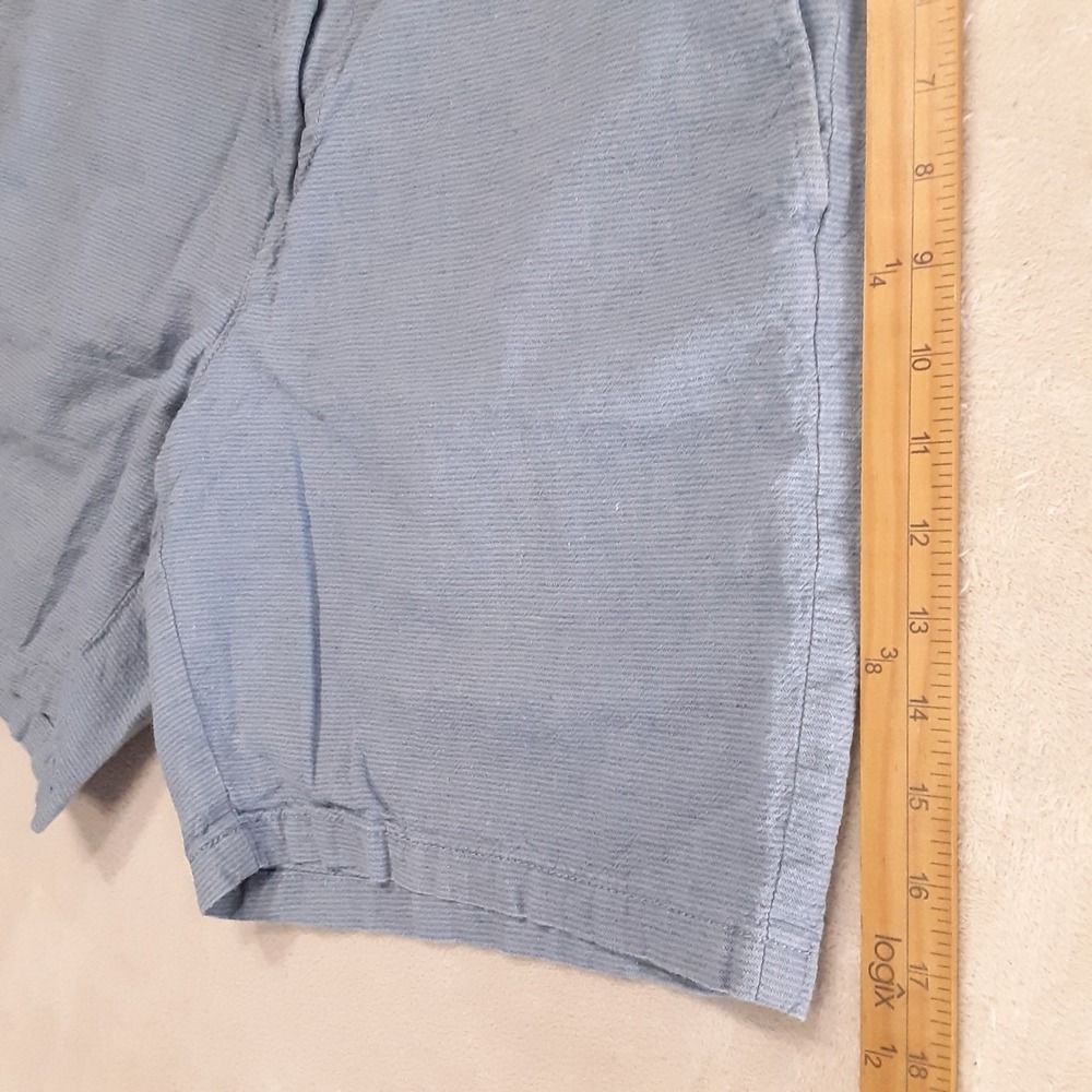 Old Navy Mens 8" Linen Blend Shorts 34 Slim Fit Blue Harvest Chino - Picture 7 of 9